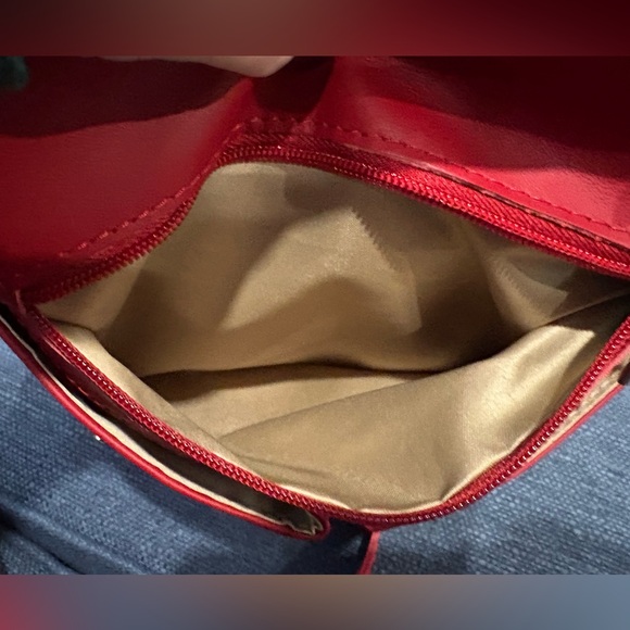 Red Leather Crossbody Bag | Made in Greece | Soft Genuine Leather | NWOT - Picture 11 of 13